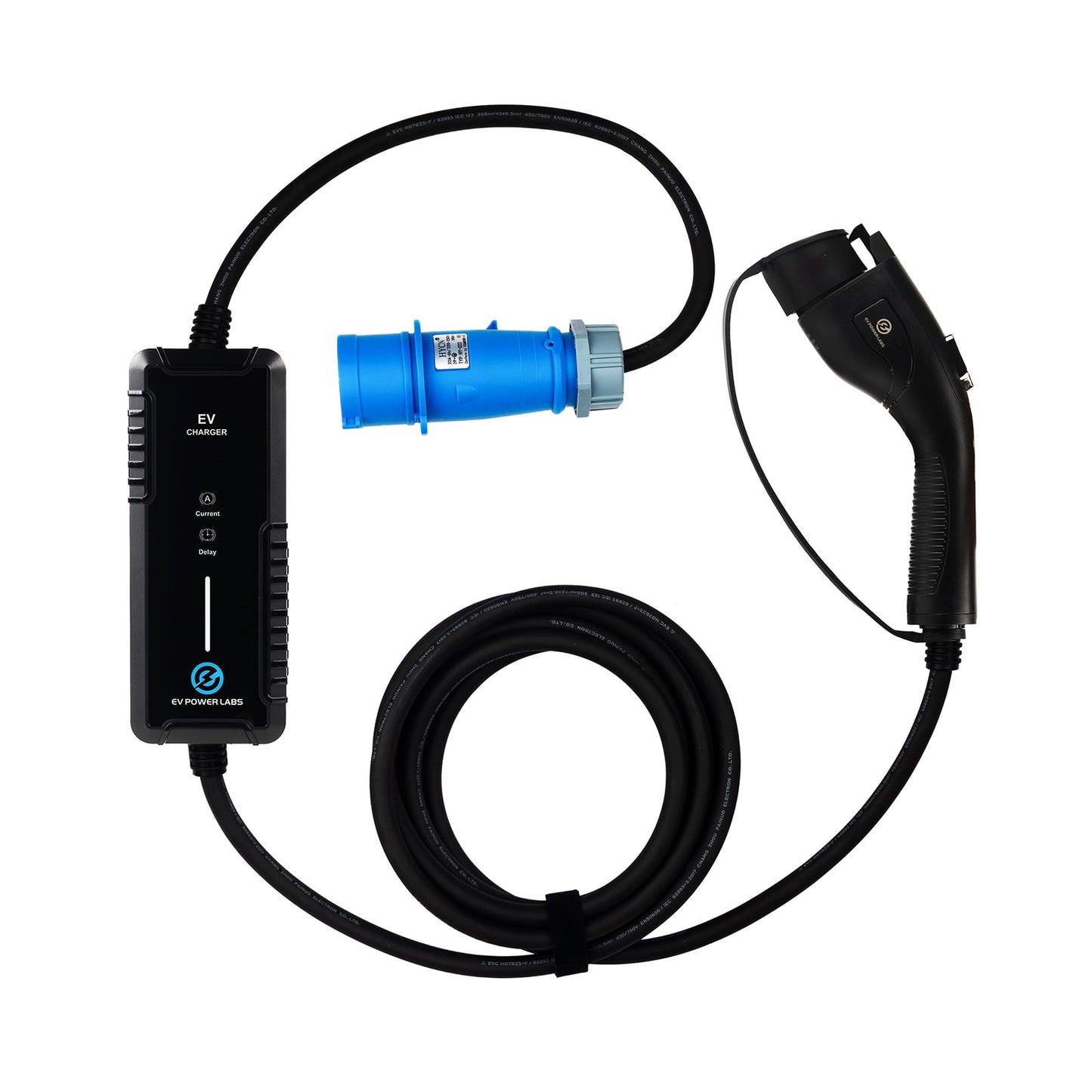 Type 1 Portable EV Charger | 6-32A(Adjustable) | CEE/Caravan Plug | EV Power Labs - Ev Power Labs
