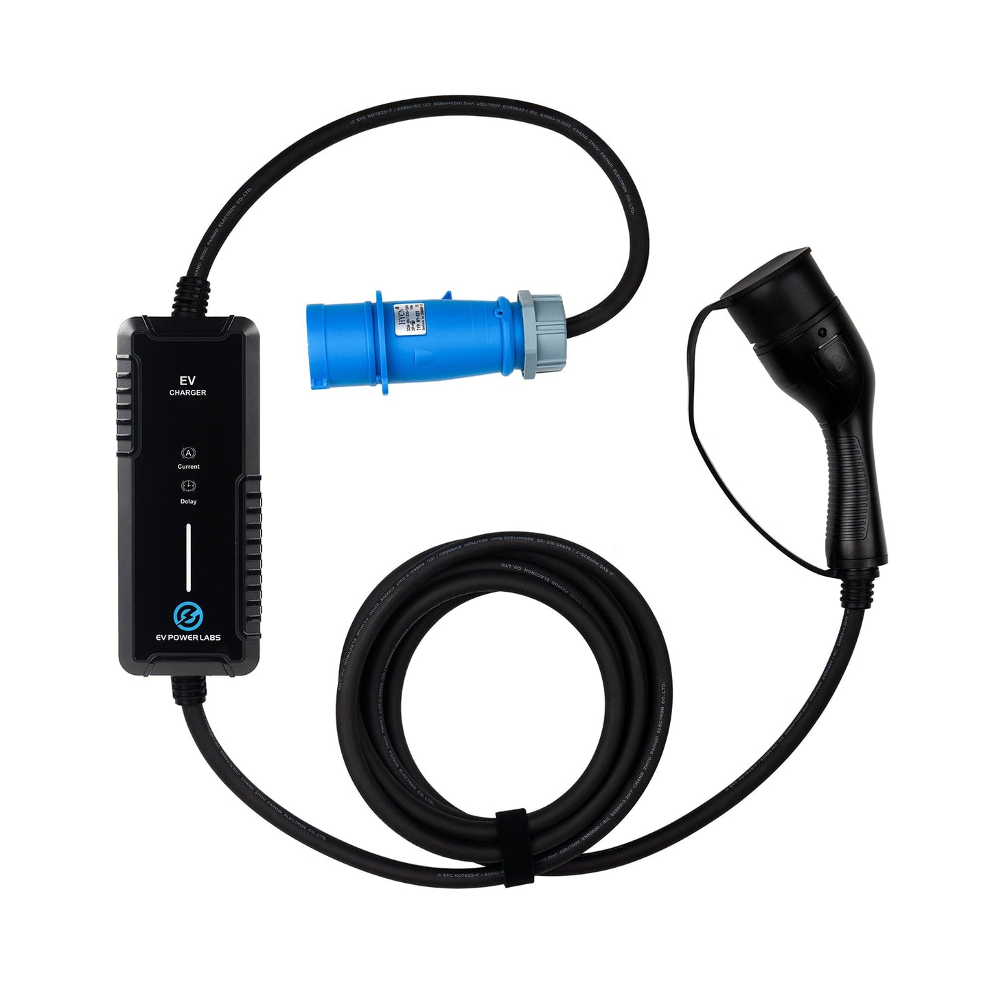 Type 2 Portable EV Charger | 6-32A(Adjustable) | CEE/Caravan Plug | EV Power Labs - Ev Power Labs