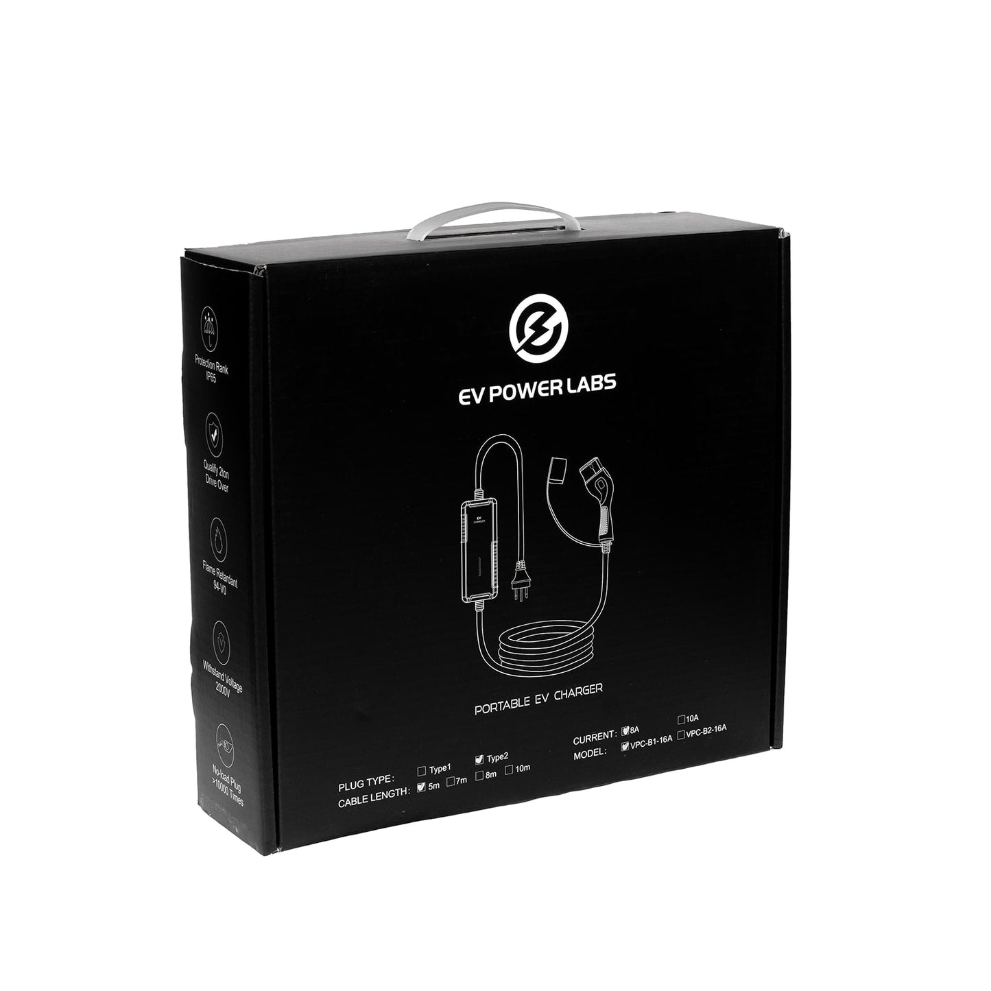 Type 2 Portable EV Charger | 8A | EV Power Labs - Ev Power Labs