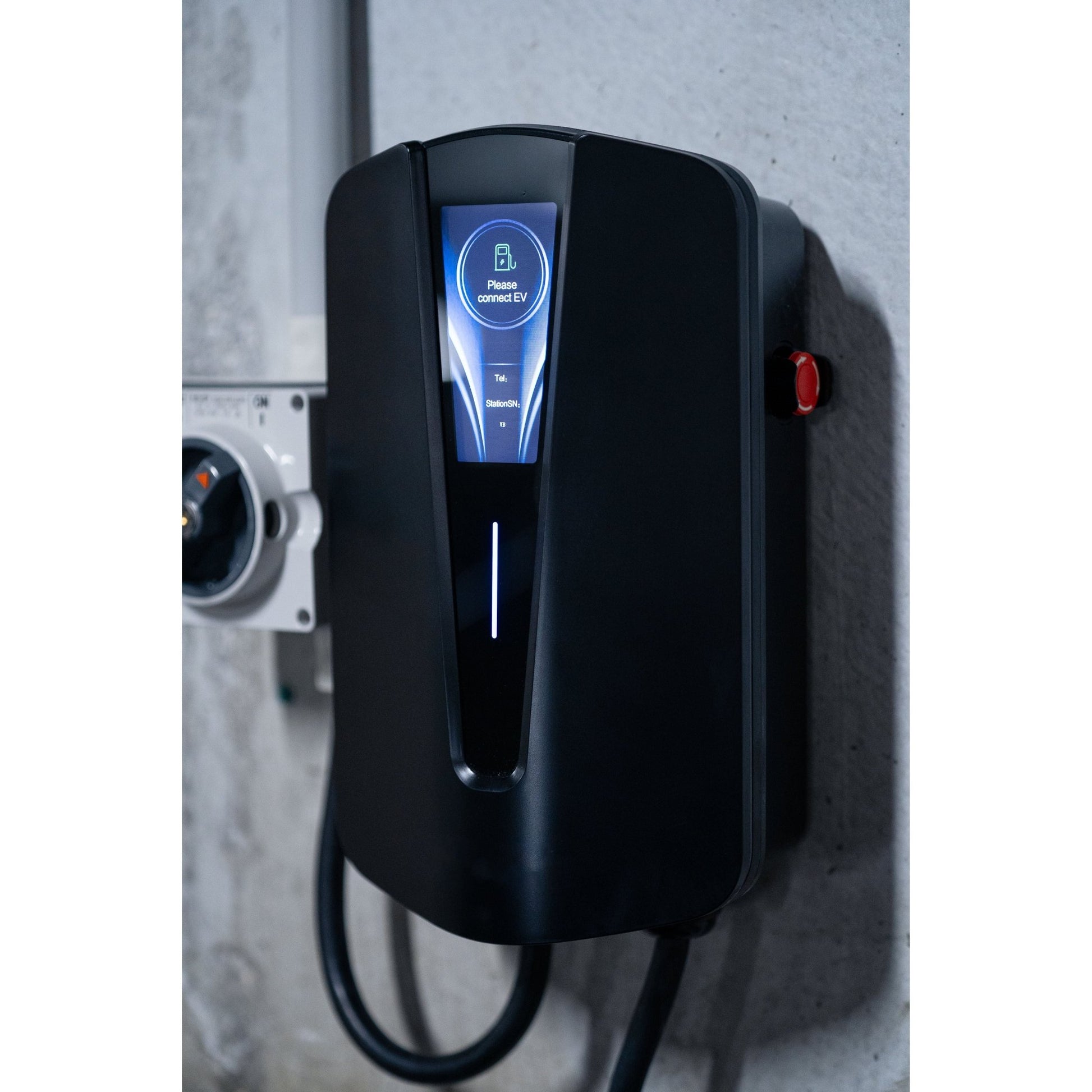 Type 2 Smart Wall Mount EV Charger W/ 4.3-Inch LED Screen | 7/11/22KW | EV Power Labs - Ev Power Labs